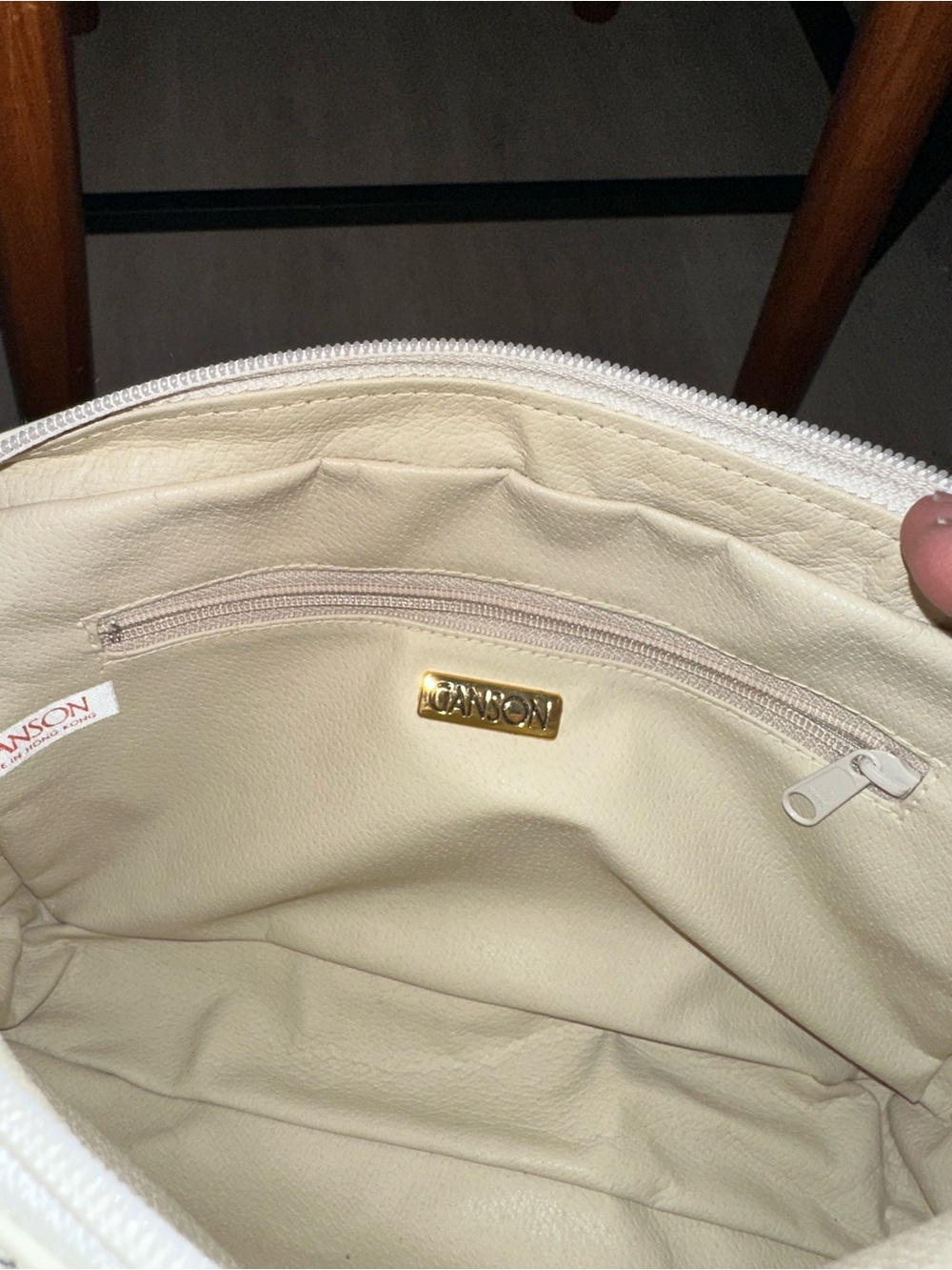 Vintage Ganson Quilted Crossbody Bag with Gold Chain and Tassel - Picture 8 of 9